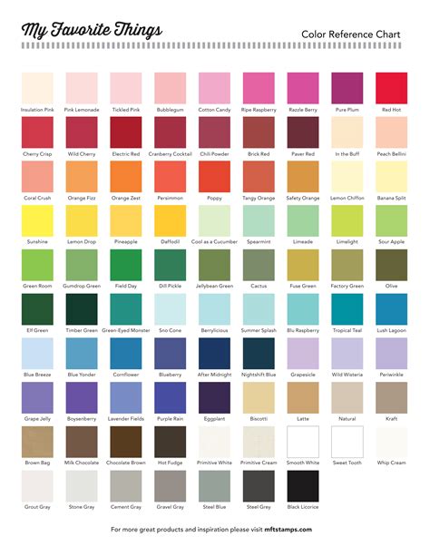 Free Printable Color Chart